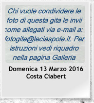 Domenica 13 Marzo 2016  Costa Ciabert