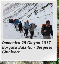 Domenica 25 Giugno 2017 Borgata Balzilia � Bergerie Ghinivert