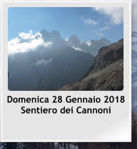 Domenica 28 Gennaio 2018 Sentiero dei Cannoni