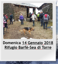 Domenica 14 Gennaio 2018 Rifugio Barfè-Sea di Torre
