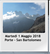 Martedì 1 Maggio 2018 Porte - San Bartolomeo