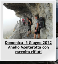 Domenica  5 Giugno 2022 Anello Monterotta con raccolta rifiuti