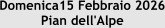 Domenica15 Febbraio 2026 Pian dell'Alpe